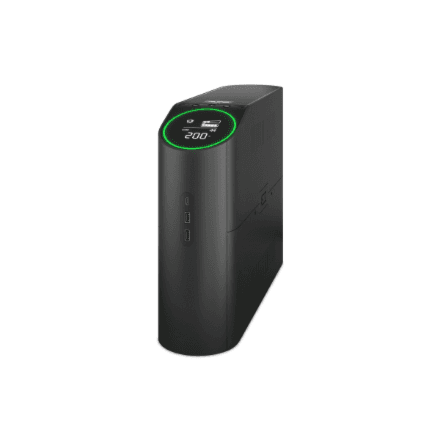 Schneider Electric Back-UPS Pro for Gaming, Tower, 230V, 4x Schuko ir 2x IEC C13 lizdai, RGB Light, Pure Sine Wave, Midnight · 2200 VA · 1320 W – nuotrauka 1
