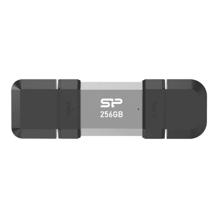 Silicon Power Dual USB Drive | Mobile C51 | 256 GB | USB Type-C/Type-A | Silver – image 1