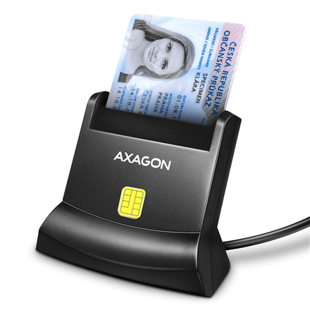AXAGON Universal desktop USB contact Smart card/ID card reader with long, USB-A cable | CRE-SM4N – nuotrauka 1