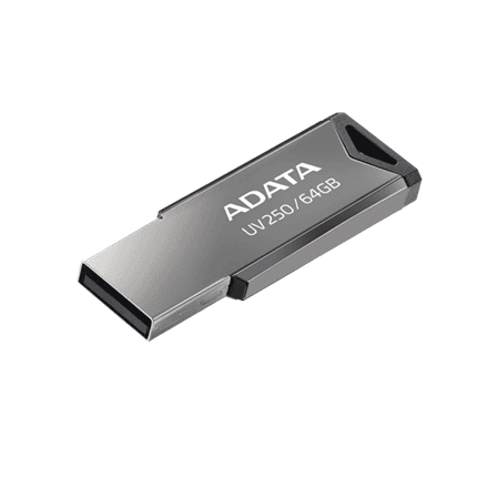 ADATA | USB Flash Drive | UV250 | 64 GB | USB Type-A | Silver – nuotrauka 1
