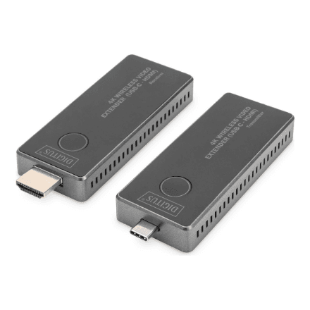 Digitus | 4K Wireless Video Extender, 30 m (USB-C - HDMI) | DS-55324 | Black/Silver – nuotrauka 1