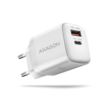 AXAGON Wall Charger 2x port (USB-A+USB-C), 30W | ACU-PQ30W – nuotrauka 1