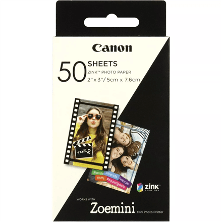 50 sheets | ZP-2030 | Photo Paper | White | 5 x 7.6 cm – image 1