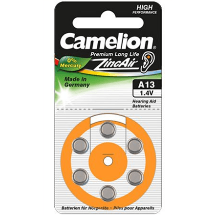 Camelion | A13/DA13/ZL13 | Zinc air cells | 6 pc(s) – image 1