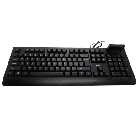 Acer AKW320 | Keyboard | Wired | US | Smart Card Reader | Black | Retil pack – nuotrauka 1