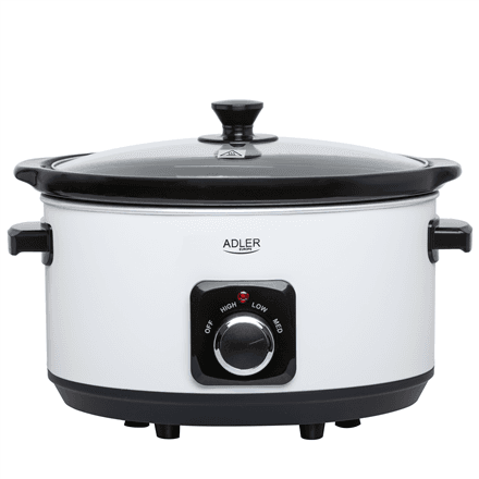 Adler | Slow Cooker | AD 6413w | 290 W | 5.8 L | Number of programs 3 | White – nuotrauka 1