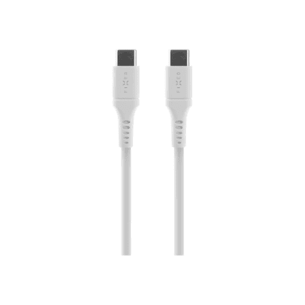 FIXED Liquid Silicone Cable USB-C/USB-C, 0,5m, 60W, White | Fixed – nuotrauka 1
