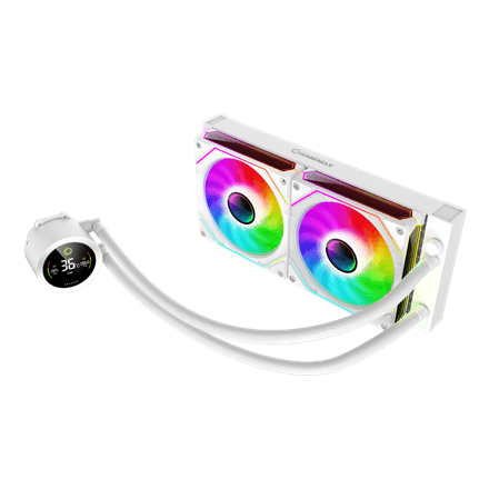 Gamemax CPU Liquid Cooler | ICEBURG 240 DIGITAL WH | White – nuotrauka 1