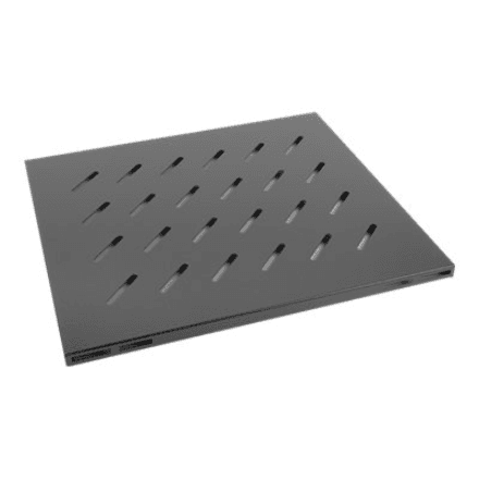 Lanberg 19" fixed shelf 1U/465x515mm, max load capacity up to 120kg | AK-1003-B | Black – nuotrauka 1