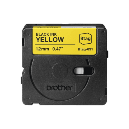 Brother BTAG-631 | Black on Yellow | Btag – nuotrauka 1