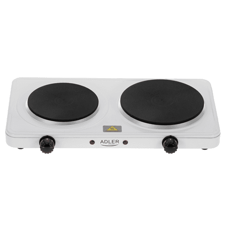 Adler Hot Plate | AD 6520 | Number of burners/cooking zones 2 | Electric | White – nuotrauka 1