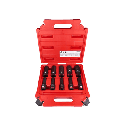 Milwaukee | 1/2" Impact socket set deep, 10 pcs | 4932480457 – nuotrauka 1