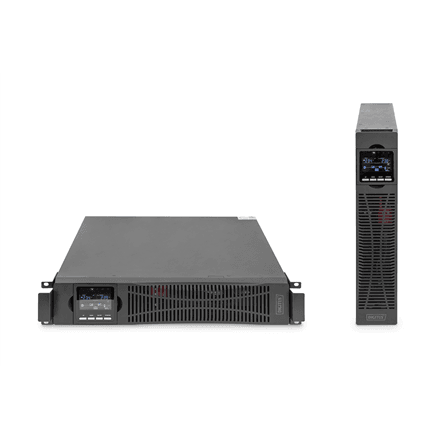 DIGITUS OnLine UPS, rack/tower, 3000VA, 3000W, LCD, 8 x C13, 1 x C19, RS-232, USB, SNMP card (optional), relay card (optional) · Digitus · OnLine UPS – image 1