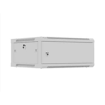 Lanberg Wall mounted installation cabinet 19" 4U 600X600 | WF01-6604-00S | Grey – nuotrauka 1