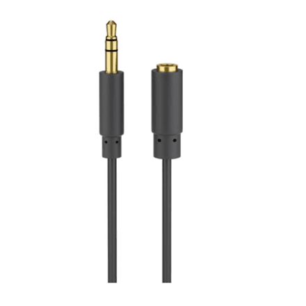 Goobay | Headphone and audio AUX extension cable; 3.5 mm; 3-pin; slim | 97122 – image 1