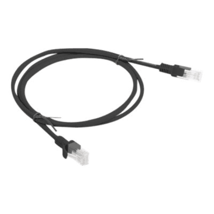 Lanberg | Patch cable - CAT 6 | RJ-45 - male | RJ-45 - male | 1 m | Black | RAL 9004 – nuotrauka 1