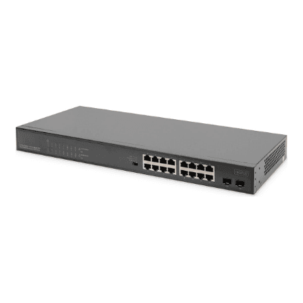 Digitus 16 Port Gigabit PoE Switch – nuotrauka 1