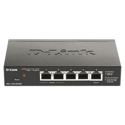 D-Link 5-Port Gigabit PoE Smart Managed Switch and PoE Extender – nuotrauka 1