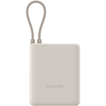 Xiaomi 33W Power Bank (Integrated Cable) | 10000 mAh | USB-C | Tan – nuotrauka 1