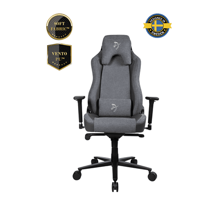 Arozzi Vernazza Vento Gaming Chair Vento Polyurethane; Soft Fabric; Metal; Aluminium | Ash – nuotrauka 1