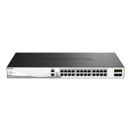 D-Link DXS-3130-28/E 24-Port 10G Layer 3 Stackable Aggregation Managed Switch | D-Link – image 1