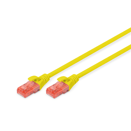 CAT 6 U-UTP | Patch cord | PVC AWG 26/7 | Yellow | 2 m | Modular RJ45 (8/8) plug – nuotrauka 1