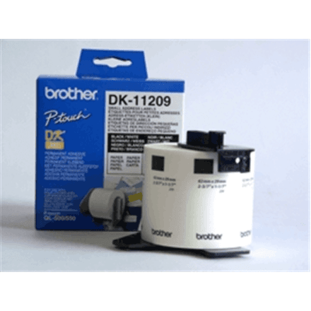 Brother | DK-11209 Small Address Labels | White | DK | 29mm x 62mm – nuotrauka 1