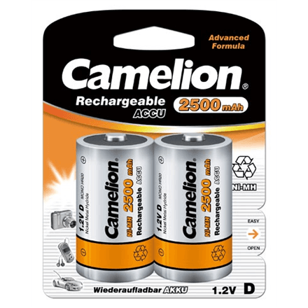 Camelion | D/HR20 | 2500 mAh | Rechargeable Batteries Ni-MH | 2 pc(s) – nuotrauka 1