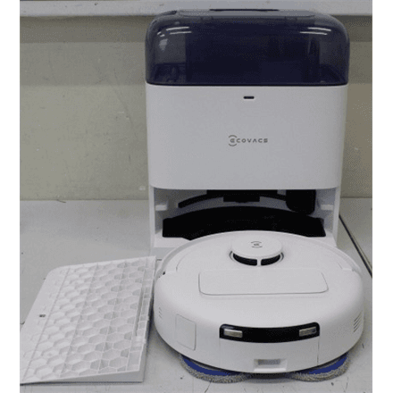 SALE OUT. Ecovacs DEEBOT mini Vacuum cleaner, Robot, Wet&Dry, ZeroTangle Technology, Agile Navigation, White/Blue + Auto-empty station · Ecovacs Robotic Vacuum Cleaner · DEEBOT mini BLUE – image 1