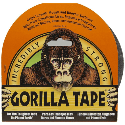 Gorilla Insulating Tape 47.7 mm x 32 m, Black – nuotrauka 1