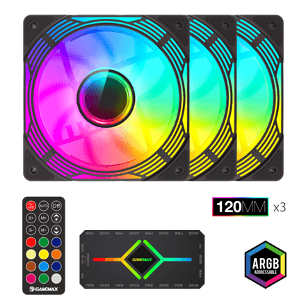 Gamemax Case Fan | KF300 BK | Black – image 1