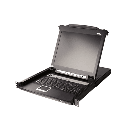 Aten 8-Port PS/2-USB VGA 17" LCD KVM Switch with Daisy-Chain Port and USB Peripheral Support – nuotrauka 1