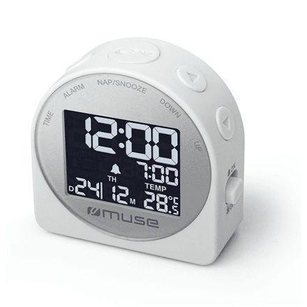 Muse | Portable Travelling Alarm Clock | M-09CW | White – image 1