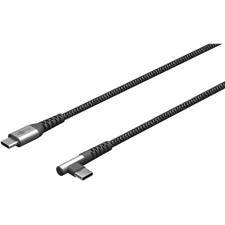 Goobay | 64659 USB-C to USB-C Textile Cable with Metal Plugs, 1 m | USB-C to USB-C – nuotrauka 1
