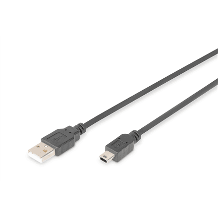 Digitus | Connection Cable, 1.8 m | AK-300108-018-S | USB Type A to USB Mini B – nuotrauka 1