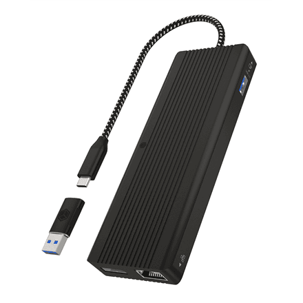 Raidsonic Icy Box 9-in-1 USB Type-C and Type-A dock with dual video output – image 1