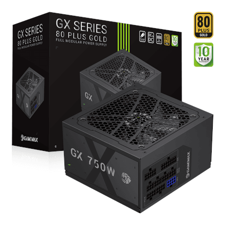 Gamemax PSU | GX 750GF | 750 W | Gold | Full Modular – image 1