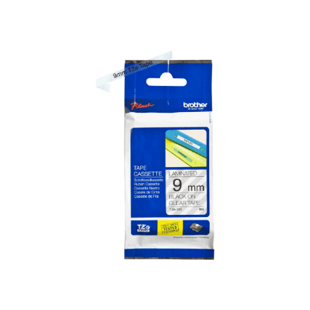 Brother | TZe-121 Laminated Tape | Black on Clear | TZe | 8 m | 9 cm – nuotrauka 1