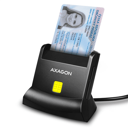 AXAGON Universal desktop USB contact Smart/ID and SD/microSD/SIM card reader | CRE-SM2 – nuotrauka 1