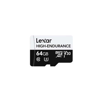 Lexar | Flash Memory Card | High-Endurance | 64 GB | microSDHC | Flash memory class UHS-I – image 1
