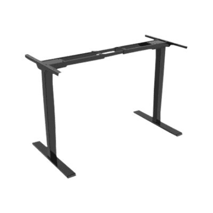 Electrically Height-Adjustable Table Frame, dual motor, 3 levels | 62-127 cm | Black – nuotrauka 1