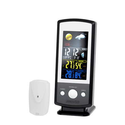 Mesko | MS 1177 | Black | Colorful Digital Display | Weather station – nuotrauka 1
