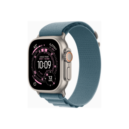 Apple Watch Ultra 3 GPS + Cellular 49mm Natural Titanium Case with Light Blue Alpine Loop - Medium | Apple – image 1