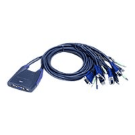 Aten 4-Port USB VGA/Audio Cable KVM Switch · Aten · 4-Port USB VGA/Audio Cable KVM Switch (0.9m, 1.2m) – nuotrauka 1
