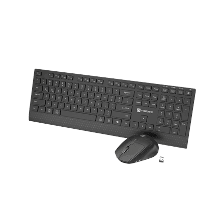 Natec Keyboard and Mouse | Stringray 2 | Keyboard and Mouse Set | Wireless | US | Black – image 1