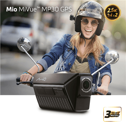 Mio | MiVue MP30 Dual 2.5K Rider Dash Cam | GPS (satellite) – nuotrauka 1