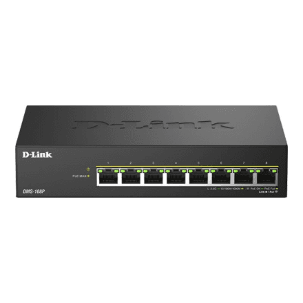 D-LINK DMS-108P/E 8-Port 2.5G Multi-Gigabit Unmanaged PoE Switch | D-Link – nuotrauka 1