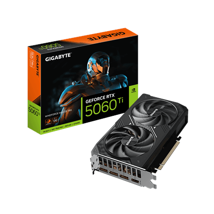 Gigabyte GeForce RTX 5060 Ti WINDFORCE MAX OC 16G · NVIDIA · 16 GB – nuotrauka 1