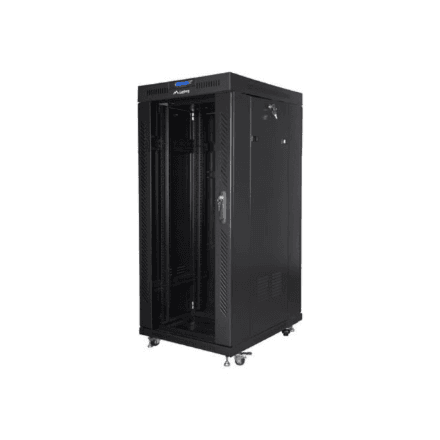 Lanberg Rack cabinet 19" free-standing 27U/800x1200 (flat pack) with glass door, LCD – nuotrauka 1