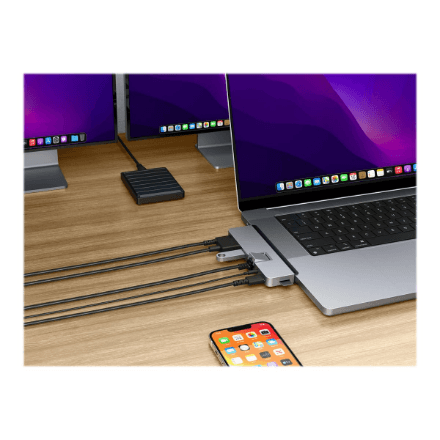 Hyper HyperDrive DUO PRO 7-in-2 USB-C Hub for MacBook Air/Pro 2016-2020 – nuotrauka 1